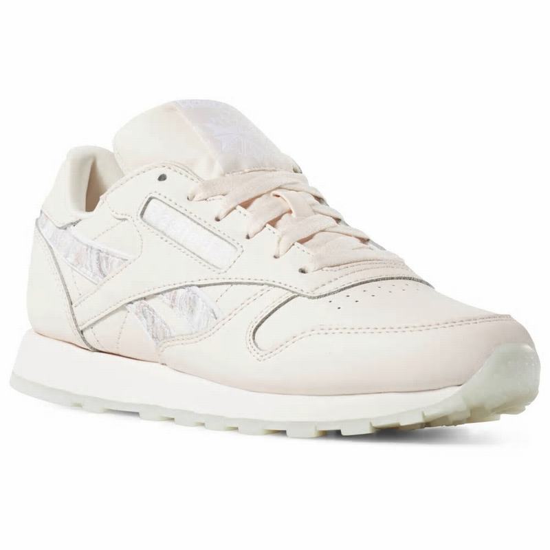 Tenisi Reebok Classic Leather Dama Roz/Albi/Gri Romania QU7862NE